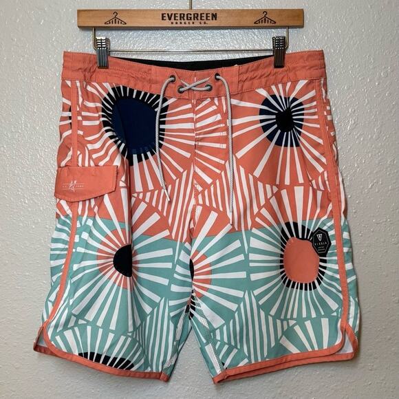 Vissla Men’s The Lark Eric Geiselman Signataure Floral Swim Board Short Size 32 - Picture 3 of 13